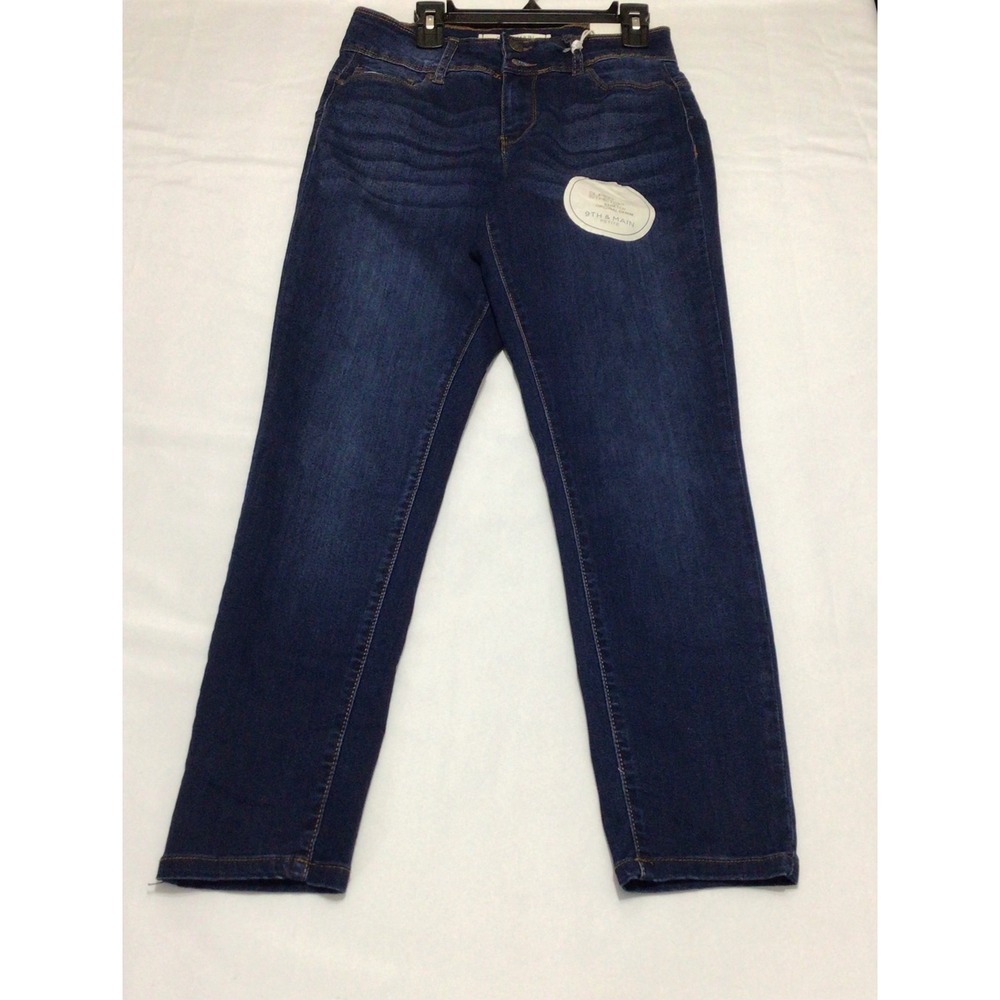 9th & Main Petite Curvy Skinny Jeans Dark Wash Stretch Denim 4P 9M6016-P-2965